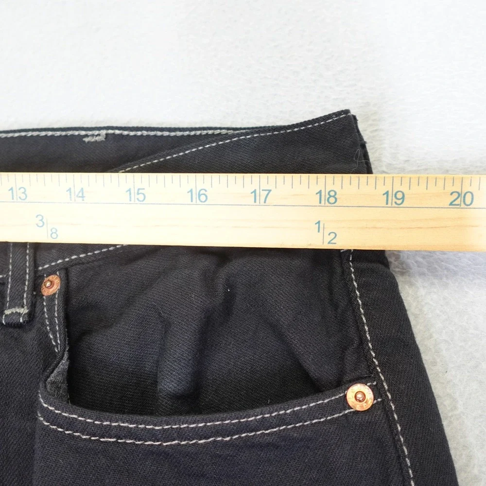 Levi's 501 Jeans Mens 38x32 Black Original Fit Straight Leg Denim